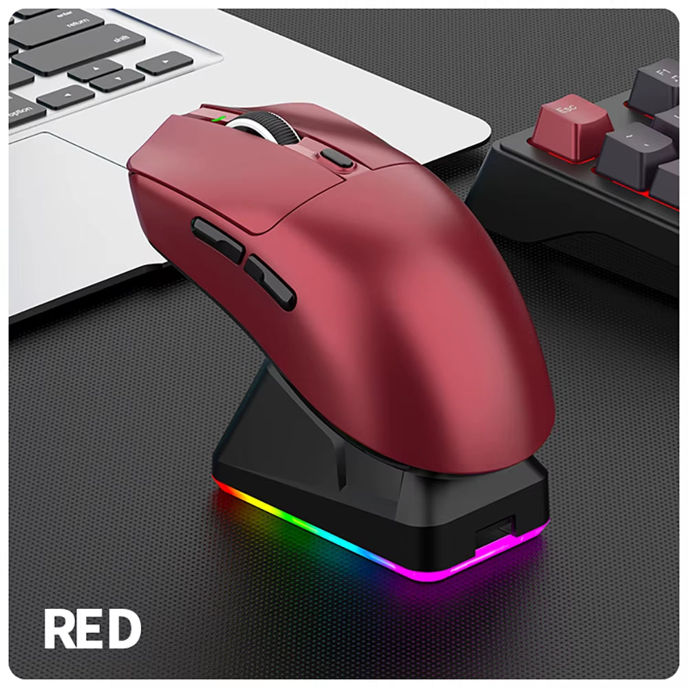 X11 Superlight Gaming Mouse PAW3311 Tri-Mode 2.4G/Bt/Wired12000 DPI RGB Lights Mouse PC Accessories with Magnetic Charging Dock