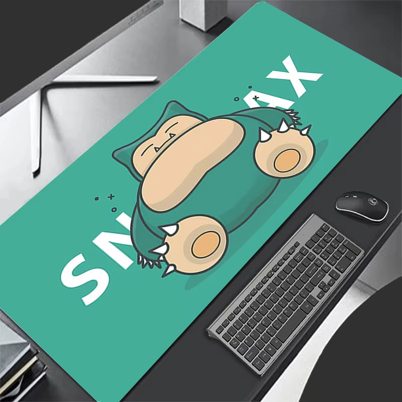 Gaming Mouse Pad Large Gamer 900X400 Keyboard Desk P-Pokemons S-Snorlax Mouse Mat Carpet Rubber Tapis Souris XXL Laptop Mousepad