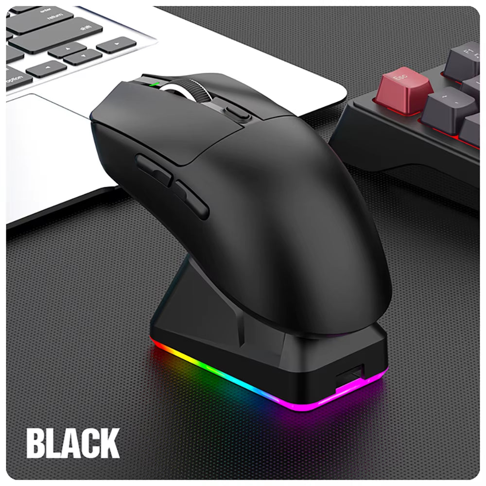 X11 Superlight Gaming Mouse PAW3311 Tri-Mode 2.4G/Bt/Wired12000 DPI RGB Lights Mouse PC Accessories with Magnetic Charging Dock