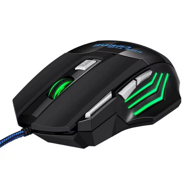 X8 Mechanical Wired Gaming Mouse 7 Keys Wired Ergonomic Mouse RGB Backlit Glowing USB 800/1200/ 1600/ 3200 Dpi Gaming Mouse