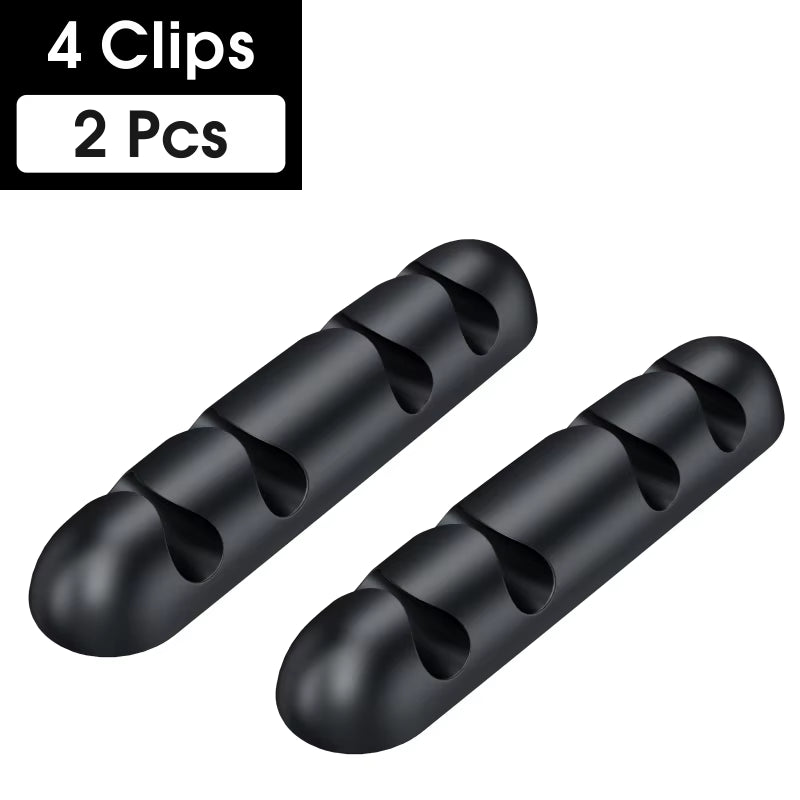 Cable Organizer Silicone USB Cable Winder Flexible Cable Management Clips Cable Holder for Mouse Headphone Earphone