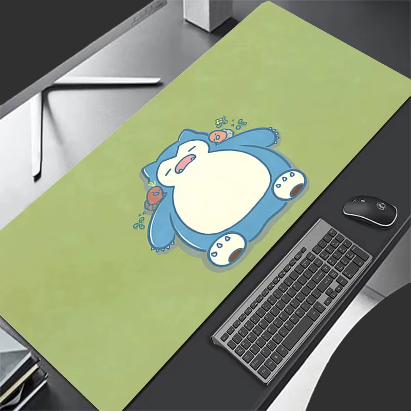 Gaming Mouse Pad Large Gamer 900X400 Keyboard Desk P-Pokemons S-Snorlax Mouse Mat Carpet Rubber Tapis Souris XXL Laptop Mousepad