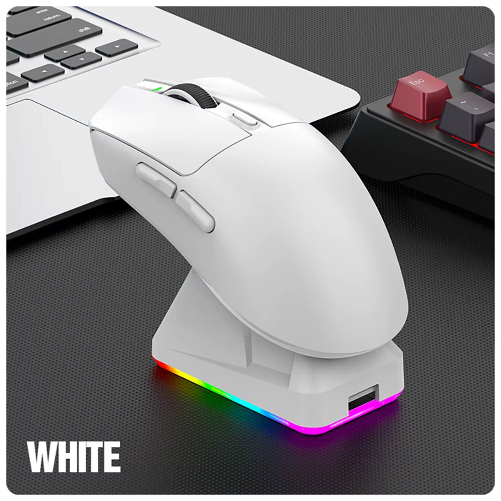 X11 Superlight Gaming Mouse PAW3311 Tri-Mode 2.4G/Bt/Wired12000 DPI RGB Lights Mouse PC Accessories with Magnetic Charging Dock