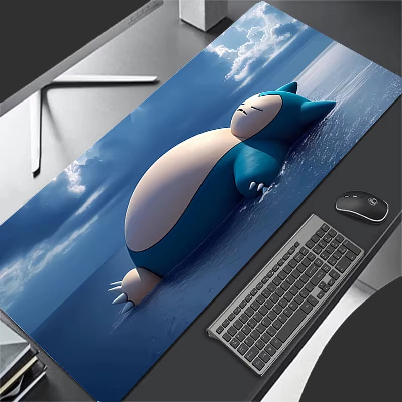 Gaming Mouse Pad Large Gamer 900X400 Keyboard Desk P-Pokemons S-Snorlax Mouse Mat Carpet Rubber Tapis Souris XXL Laptop Mousepad