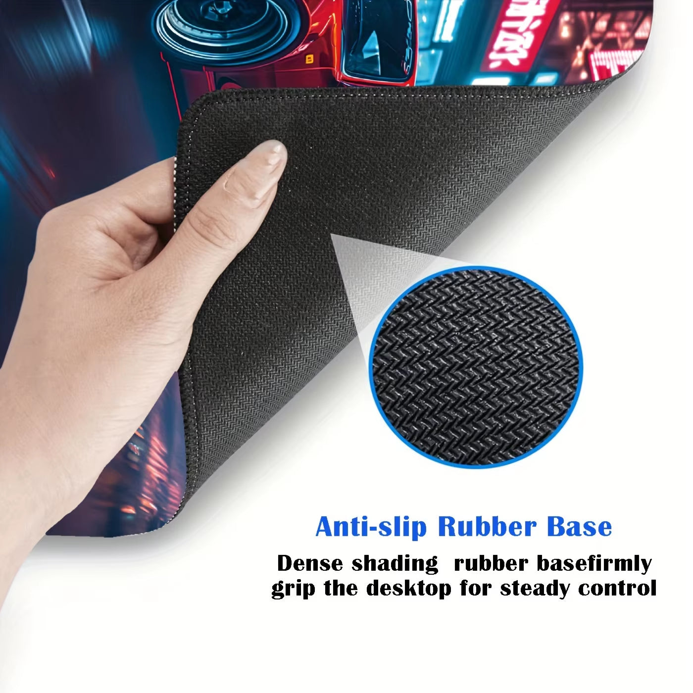 Large Red Sports Car Gaming Mouse Pad Non-Slip Sewn Edge Home Office and Work Desktop Accessories Gaming Gamer Computer Desk Pad