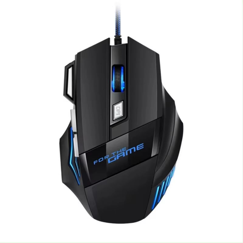 X8 Mechanical Wired Gaming Mouse 7 Keys Wired Ergonomic Mouse RGB Backlit Glowing USB 800/1200/ 1600/ 3200 Dpi Gaming Mouse