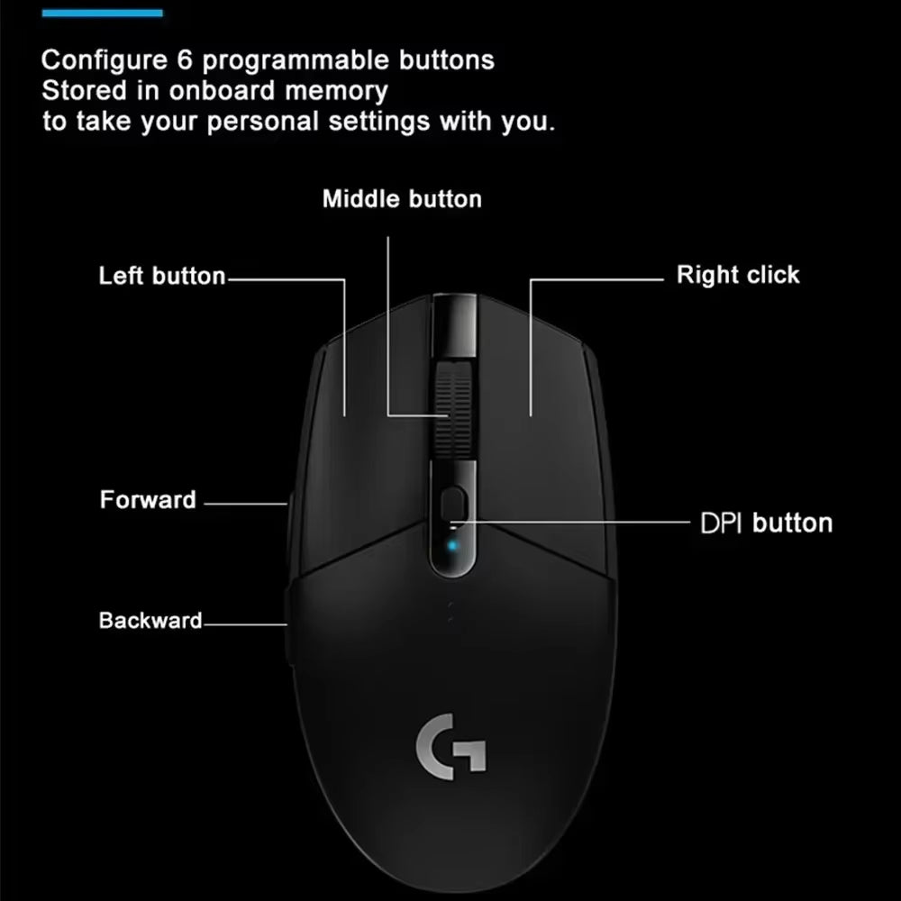 G304 G305 Wireless Mouse Gaming Esports Peripheral Programmable Office Desktop Laptop Mouse LOL ﻿