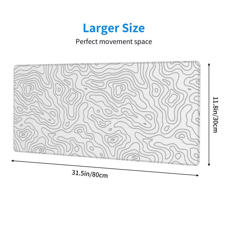 Black and White Lines Mousepad HD Printing Computer Alfombrilla Gaming Mouse Pad Keyboard PC Tapis De Souris Mausepad Deskmat