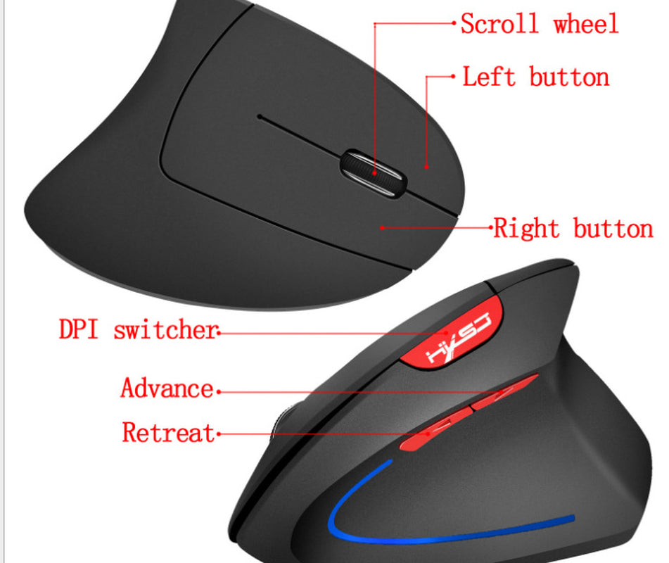 Souris Ergonomique Verticale Bluetooth Gamer Souris KIT USB Rechargeable Jeu 2.4G Sans Fil Mause Pour Ordinateur Portable Ordinateur Portable