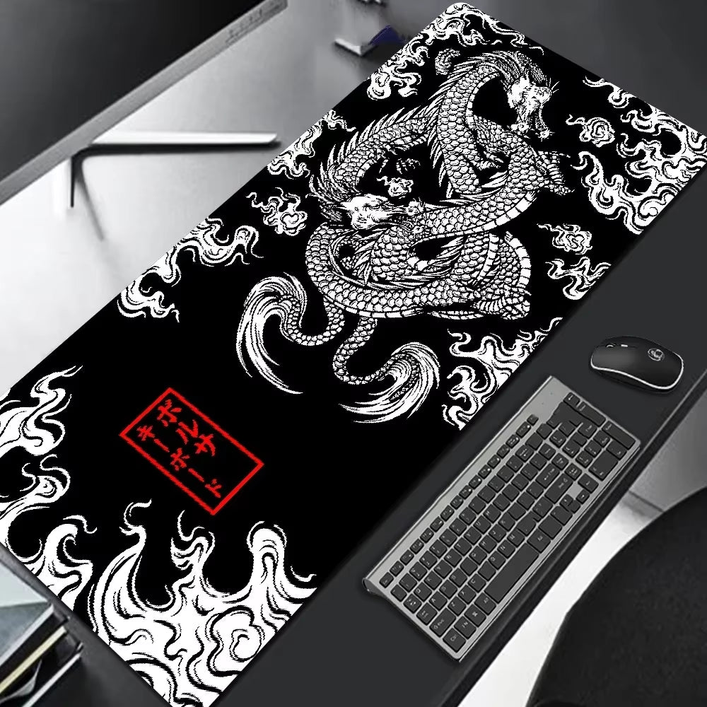 Gaming Performance Focus‌ ‌Ultra-Smooth Dragon XXL Gaming Mousepad (900X400Mm/700X300Mm) – High-Speed Cloth Surface & Anti-Slip