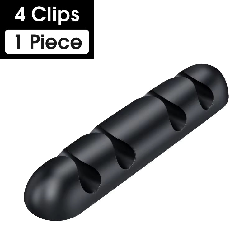 Cable Organizer Silicone USB Cable Winder Flexible Cable Management Clips Cable Holder for Mouse Headphone Earphone