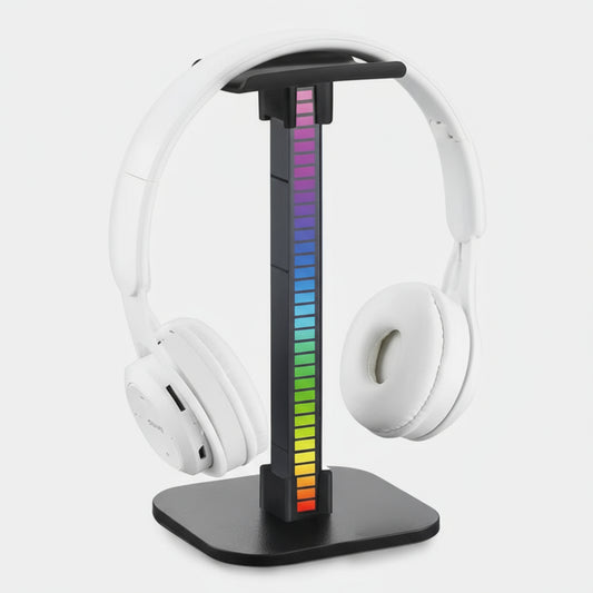 RGB Headphone Stand with Type C 2 USB Ports 3.5Mm Audio for All Headsets Gamers Gaming PC Desktop Earphone Accessories Holder