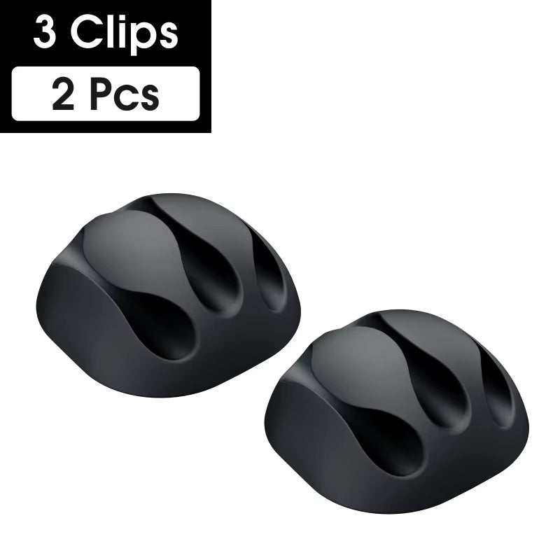 Cable Organizer Silicone USB Cable Winder Flexible Cable Management Clips Cable Holder for Mouse Headphone Earphone